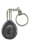 Friesian Horse - pendant with a picture of a horse, crystal key ring in a gift box, unique gift by Art-Dog brand