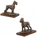 Schnauzer - dog figurine, figure on a white base, trophy for Art-Dog dog show exhibition