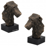 Deerhound, Scottish Deerhound - Dog statue, bust on stone base, sculpture, trophy for dog show by Art-Dog brand
