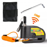 Mootorratta alarmi lukk Jalgratta luku turvalisus Vargusevastane ketaspiduri lukustuse heli 110 dB hoiatus, turvameeldetuletus k&ouml;is A