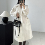 Uus Euroopa naaritsast keskkonnas&otilde;bralik kasukas, imitatsioonkarusnahast keskmise pikkusega naaritsakarusnahast imitatsioon hommikumantli stiilis naiste mantel one size