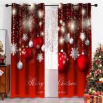 Head uut aastat Dekoratiivsed j&otilde;ulukardinad 2 paneeliga Luksuslik elutuba Magamistoa Kodukaunistusega kardinad Tasuta kohaletoimetamine 100W130H(CM)40x51in&HOOK