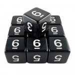 Mitmetahulised t&auml;ringud 10 tk 6-poolsed t&auml;ringud digitaalsed t&auml;ringud DND-rollim&auml;ngude jaoks, lauam&auml;ngutarvikud must
