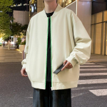 Pesapallijakk Meeste kevad ja s&uuml;gis Ameerika huligaan Handsome Loose Administratiivjakk Meeste Vabaaja Noorte Trenchcoat M must