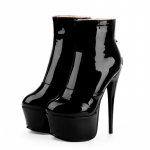 Mood Seksikad k&otilde;rged kontsad poolsaapad Naistele Kingad Mood Platform Patent L&uuml;hike Saabas Valge Punane Peo Fetish Kingad Suur suurus 45 47 34 must