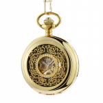 Uus Klassikaline Skelett Meeste K&auml;ekell Automaatne Mehaaniline Taskukell Klapp Retro Kuld Meeste ja Naiste Antiik Kingitus K&auml;ekell