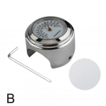 Mootorratta tolmu- ja veekindel kvartstermomeeter, multifunktsionaalne juhtraud, auto universaalkell helendav alumiiniumlaud Al R0J3 valge