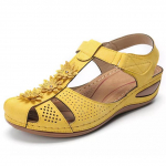 Mood Naiste Sandaalid Pluss Suurus 44 Kiilsandaalid Naiste Kontsad Sandaalid Chaussures Femme Pehme Sisetallaga Platvormsandaalid Gladiaator Vabaaja Kingad 6 kollane