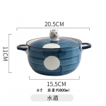 Loominguline keraamiline kaanega nuudlikauss K&auml;sitsi maalitud supikauss Kahek&otilde;rvaline P&otilde;letusvastane lauan&otilde;ud, magustoidud, puuviljad, k&ouml;&ouml;giriist