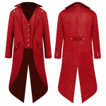 Gooti keskaegne frakk jakk Halloweeni meeste kost&uuml;&uuml;mid, steampunk vintage Victorian Frock k&otilde;rge kraega mantel XXXXL valge