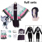 T&auml;iskasvanute lastele m&otilde;eldud anime deemonite tapja Kimetsu No Yaiba Kochou Shinobu Cosplay kost&uuml;&uuml;m Kimono Halloweeni riided M