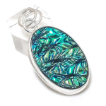 Natural Ammolite Gemstone 925 Sterling Silver Jewelry Pendant 1.97 s3k23