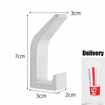 Alumiiniumisulamist hommikumantel konks Vannitoa seinakonks r&auml;tik Isekleepuv roostekindel konksud riidepuu vannitoak&ouml;&ouml;gi riistvara jaoks valge