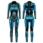 Naiste digitaalne Jumpsuit Cosplay kost&uuml;&uuml;m Leopard Sleeve Bodysuit &otilde;htu XL
