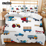 Tehnika auto tekikott Ehitus s&otilde;idukite voodipesu komplekt poistele ekskavaatori kallur tsemendisegisti rull Pol&uuml;ester Qulit kate 140x200cm 3pcs