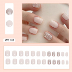 L&uuml;hikesed Pure Desire Simple Milk White Glitter Nail Art Magusad Euroopa ja Ameerika stiilis v&otilde;ltsk&uuml;&uuml;ntega viimistletud k&uuml;&uuml;nte kunsti tabletid