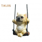 Swing Bulldog rippuv ornament auto tahavaatepeegel Realistlik koer rippuv kaunistus vaik loom kujuke ripats auto interj&ouml;&ouml;ri tarvikud A