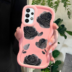 V&auml;rvitud mustriga Big Wave Edge pehmest silikoonmaterjalist Macaron telefoni&uuml;mbris, p&otilde;rutuskindel kaitsev kummist korpus Samsung Xiaomi Poco Redmi jaoks Redmi Note 13 Pro 4G roosa