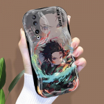 Armas koomiksimustriga kreemjas tekstuuriga korpus Lainelise servaga pehme silikoonkaanega telefoni&uuml;mbris Huawei Honor Infinix Tecno iPhone'i jaoks Honor 90 5G valge