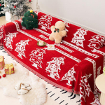 Punased j&otilde;ulud t&auml;ielikult kaetud diivanikatted Chenille tekk Elutuba Liivakarva kate K&otilde;ik aastaajad &Uuml;lem&otilde;&otilde;dulised &uuml;hes t&uuml;kis diivanikatted 180x130 red