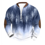 Meeste Retro Casual gradienttr&uuml;kiga kampsun L
