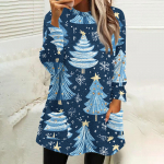 Naiste mood vabaaja pikkade varrukatega pl&uuml;&uuml;sist taskutega topp XXXL