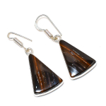 Tiger Eye Handmade 925 Sterling Silver Gift Jewelry Earring 1.62 c7o41