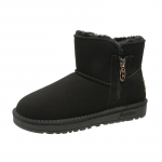 2024 Talvemood Ehtsast Nahast Lumised Pahkluusaapad Kunstkarusnaha Imitatsioon Lambavill Soojad Saapad Libisemiskindlad Naiste Vabaaja Jalan&otilde;ud 35 must