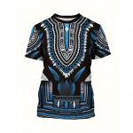 Aafrika etnilise mustriga T-s&auml;rk meestele Tribal Dashiki 3D prinditud s&auml;rgid Suvised vabaaja l&uuml;hikeste varrukatega T-s&auml;rgid &Uuml;markaelusega topid 3XL