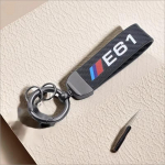 1 tk V&otilde;tmehoidja S&uuml;sinikkiust Stiilis Auto Mikrofiiber Nahast V&otilde;tmehoidja V&otilde;tmehoidjatele E46 E90 E39 E60 E36 jaoks (Must) 14X13X1CM