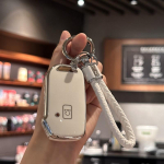 V&otilde;tmehoidja kate v&otilde;tmehoidjapaelaga Kia Ceed Cerato Forte NIRO Seltos Sorento Soul Sportage Telluride K5 nutika v&otilde;tmeta kaugjuhtimispuldi jaoks valge