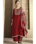 Naiste India Disainer Kurta P&uuml;ksid Dupatta Komplekt Bollywood &Uuml;lemine Tuunika Kurti Salwar Kameez Kost&uuml;&uuml;m 2XL vaarika