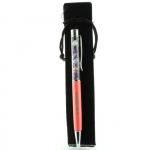 Pierres et Min&eacute;raux. Stylo min&eacute;raux Charo&iuml;te de Russie. Couleur Rose Saumon.