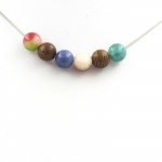 Pierres et Min&eacute;raux. Collier perles Oeil de Tigre + Tourmaline multicolore + Tourmaline Collier femmes, hommes. Taille personnalisa