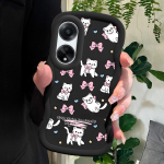 V&auml;rvitud muster Big Wave Edge pehme silikoon materjal Macaron telefoni &uuml;mbris p&otilde;rutuskindel kaitsev kummist &uuml;mbris OPPO Reno Realme jaoks OPPO A96 valge