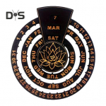 Puidust p&uuml;sikalender K&auml;sitsi p&ouml;&ouml;rlev &uuml;mmargune seinakalender Maal&auml;hedane p&uuml;sikalender koduseks magamistoas meditatsiooniruumi seinakaunistuseks A