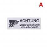 Ettevaatust Videovalve Seinakleebis Kleebis Metall Kodu Uks Hoov Aed Dekoratsioonid Uksepaneeli Ruumi Kleebis Liimiga