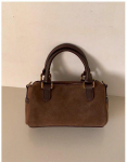 S&uuml;gis-talvine retro seemisnahast Bostoni padjakott: Mitmek&uuml;lgne Single-Shoulder Crossbody tumepruun v&auml;rv