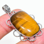 Tiger Eye Handmade 925 Sterling Silver Jewelry Pendant 1.81 c0e48