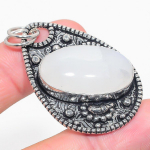 Rainbow Moonstone Handmade 925 Sterling Silver Gift Pendant 2.05 c6w26
