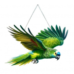 Rippuvate lindude aknakaunistus Akr&uuml;&uuml;list Kingfisher Eagle Suncatcher Vitraažakna paneeli ornament koduseina aiakaunistuseks 0.30mm roheline