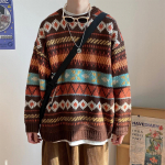 Meeste paks kootud kampsun, avar Korea stiil, trendikas Hongkongi ja Harajuku mood, talvine universaalne pullover. XXL