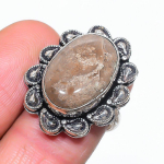 Moss Agate Handmade 925 Sterling Silver Jewelry Ring Size 6.5 q8k25