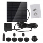 Purskkaevu bassein 7 pihustuspeaga p&auml;ikesepaneelil t&ouml;&ouml;tav 1,2 W veepihustiga aiatiik must