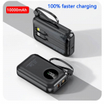 VAORLO Mini Kaasaskantav Power Bank PD QC 3.0 10000mAh 22.5W Super Kiirlaadija Powerbank Samsungi iPhone'i Xiaomi jaoks D832 Black 10000mAh