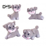 4 tk k&auml;&auml;bus kutsikakujukesed mini&scaron;nautseri kaunistus auto armatuurlaua kujundusega vaigust koerakuju Fairy Garden Bonsai kontorilauale 4pcs