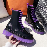 Saapad Naised Split Nahast Kingad Talvesaapad Kingad Naine Vabaaja S&uuml;gis Želee Kommi Botas Mujer Naiste Pahkluusaapad35 35 lilla