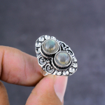 Labradorite Handmade 925 Sterling Silver Jewelry Ring Size 10 Gift For Her j2z74