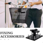Bicycle Basket Mounting Bracket Rack Metal Accessory for Electric Bikes Easy to Install