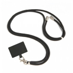 Universaalne mobiiltelefoni crossbody kaelapael, kadumisvastane, reguleeritav, eemaldatav kaelapael, p&ouml;&ouml;ratav kinnitus, turvan&ouml;&ouml;r, k&otilde;ik &uuml;mbrised must